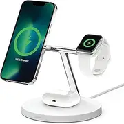Belkin BoostCharge PRO 3-in-1 Wireless Charger with MagSafe for iPhone 16, iPhone 15, 14, 13, 12 + Apple Watch + AirPods (Magnetically Charges iPhone 16, 15, 14, 13 and 12 Models up to 15W)