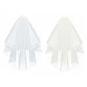 Women Bridal Wedding 2-Tier Veil With Satin Edge Comb Hen'S Night White Ivory