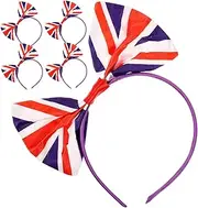 [Gogogmee] 20 Pcs Headband Festival Head Hoops Great Britain Decorations Patriotic Hair Accessories Union Jack Flag Hairband Union Jack Buntings Union Jack Hats British Flag Uk Flag Satin