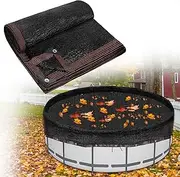 Hlimior 18 Feet Round Leaf Net Cover for Above Ground Pool - Winter Cover Mesh Cover，Pool Safety Net Fits 18FT Above Ground Pools, Keeps Leaves Out of Your Pool （Black）