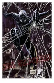 SPIDER-MAN ALIEN SYMBIOTE Black Costume print SIGNED by DC Marvel VENOM artist!