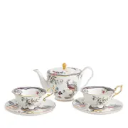 Wedgwood Fortune Teapot and Set of 2 Teacups & Saucers
