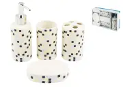 Set Bathroom 4 Pieces Ceramics Decorum Christal Home