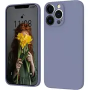 MCC iPhone 13 Pro Soft Liquid Silicone Shockproof Case Cover Apple 13Pro [Grey Purple]