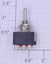 All Electronics MTS-20 DPDT Mini On/On Toggle Switch 6A @ 125VAC (50)