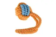 Yours Droolly Rubber Rope Ball Tug