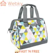 Insulated Lunch Bag Sachi Food Storage Portable Tote Container - Triangle Mosaic