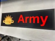 AUSTRALIAN ARMY RISING SUN RUBBER BACKED BAR MAT RUNNER SOLDIER ANZAC