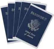 5 Pack Clear Passport Cover, Arsmat Clear Passport Holder Travel Document Organizer, Plastic US Passport Hold