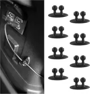 8PCS Car Cable Management Clips,Soft Round-Headed Clip Secures Black