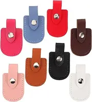 HOODANCOS Protective Cuticle Scissors Cap for Nail Clippers 8pcs Set Decorative Cover Sturdy Pu Leather for Manicure