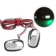 1 Pair Auto Windshield Windscreen LED Light Spray Jet Nozzle Wiper Washer Lamp green