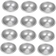 12pcs Bath Salt Mold Small Cake Tin Cube Hemisphere Cake Tins Sea Soak Shaker Balls Round Cake Tins Bath Making Kit Non Iodized Mold Molds Making Mold Circular Puck Aluminum Alloy