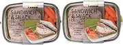 Joie 2 Pack Sandwich & Snack On The Go - 2 Compartment, BPA Free, Portable, Dishwasher Safe, Green, Plastic, Rectangular, Casual, Kid, All Ages, School, Office, Travel