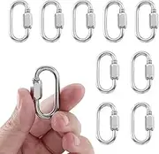 HOME MASTER HARDWARE 304 Stainless Steel Keychain Carabiner Clip Set for Backpack, Key Ring, Camping, Hiking Equipment