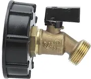 Male Thread IBC Tote Adapter, Brass Drain Adapter with Sealing Ring, G3/4 '', Practical Application for Most UK and European IBC Containers, Handle for Easy Open and