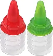 OFFSCH 2pcs Decorating Tools Cookie Decoration Bottle Clear Dispenser Bottles Cookie Icing Bottles Sauces Dressing Bottle Small Icing Bottles Cake Decorating Squeeze Bottle Dispensing Pp