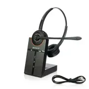 HS-2019 Wireless Headset - Dual Ear DECT Headset with Mic for Work, 350FT Ran...