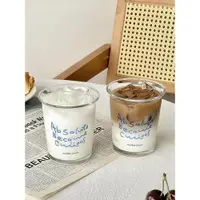 在飛比找ETMall東森購物網優惠-ins風字母玻璃杯高顏值女生家用冰美式拿鐵咖啡牛奶早餐喝水杯