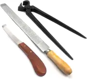Professional Farrier Tool Kits Hoof Rasp Hoof Nippers Hoof Knife 3 in 1