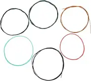 Sosoport 6pcs Strings Colored Classical Guitar Strings for Acoustic Guitar Easy Install Durable Sound for Practice and Performance