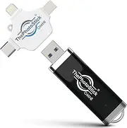 ThePhotoStick® Omni 128GB - Secure Photo & Video Backup and Transfer | Digital File Organization | USB & Multiport Connection for Phones, Tablets and Computers | Portable Memory | External Storage