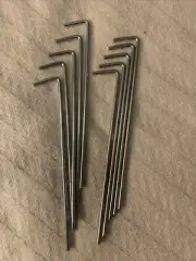7” (10 Count) - Metal tent pegs, stakes, hook, camping NEW