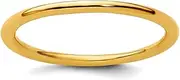 [Stackable Expressions] 925 Sterling Silver Stackable Gold Plated Polished Ring-Stackable-Ring for Women