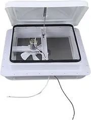 RV Ventilation Device 14 Inch RV Roof Vent Cargo Universal Roof Vent with 12V Reversible Fan for RV Ventilation
