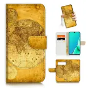 ( For Google Pixel 7 Pro ) Wallet Flip Case Cover AJ23908 World Map