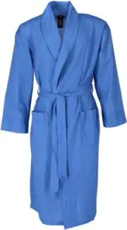 NWT 3X/4X 3X Big/4X Big Hanes Big and Tall Blue Solid Robe Broadcloth