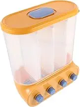 CRILSTYLEO Multi Use Grain Storage Dispenser Airtight Rice Container with Transparent Compartments for Organized Cereal and Bean Storage Wall Mounted Design
