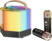 Sosoport Mini Karaoke Speaker with Microphones Portable Karaoke Machine for Sound Easy Operation for Parties Home Gatherings Singing Fun for Adults