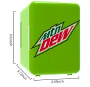 Mountain Dew MIS134MD Mini Portable Compact Personal Fridge Cooler 6 Can Cap NEW