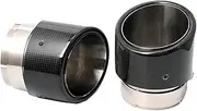 Compatible For BMW G01 G02 X3 X4 X1 F48 X2 F39 Carbon Fiber Car Vehicle Rear Round Exhaust Tip Tail Muffler Tip Throat Exhaust System 2PCS
