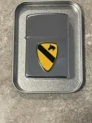 Military Earth Chrome Lighter By Star 1st Cavalry Division