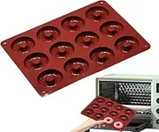 Doughnut Silicone Molds,Donut Cake Making Mold | Dishwasher Safe Dessert Making Tool for Jellies, Candies, Puddings, Pastries