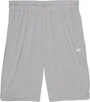 [New Balance] Boy's Performance Honeycomb Mesh Shorts (Big Kids) Rain Cloud LG (14-16 Big Kid)