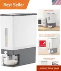 Effortless Rice Storage: 25 lbs BPA-Free Dispenser with Easy-Use Measuring Cup
