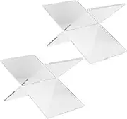CANIGHT 2Pcs X Shape Book Stand Desktop Display Holder for Students Magazines Cookbooks Recipes Elegant Decorative Reading Rack for Home Restaurant Use
