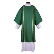 Classic Green Jacquard Dalmatic Features 100 percent Polyester Fabric 48 x 59 in