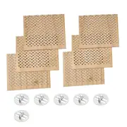 6Pcs 2.75x2.36 Inch Wooden Candle Wicks for DIY Candle Making Craft Wooden Wicks for Candle Making Wood Wick As Shown