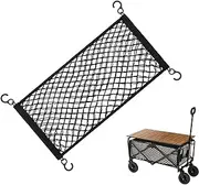 Cargo Net, Truck Storage with Hooks, Stretchable Adjustable 27x13Inch Net for ATV Boats Motorcycle Trunk Car Rv Organization Storage Solution