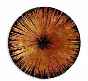 Abyss Bury Round Bath Rug 31" Diameter ~Black/Gold Made in Portugal ~NWT