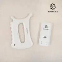 在飛比找momo購物網優惠-【ROYROSA】韓國純手工製第二代魔手陶瓷刮痧板 + 有機