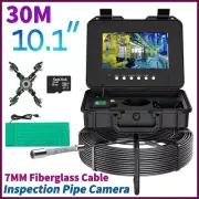 10.1" Sewer Drain Inspection Pipe Camera DVR 7MM AHD 1080P Screen 5X Image 30M