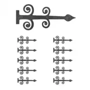 Decorative Iron Door Strap Hinge Spade 16" Long Pack of 10 Renovators Supply