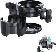 Stroller Cup Holder with Hook | Adjustable Hook Attached Stroller Cup Holder | Traveling Commuting Drinks Bracket Multi-Functional for Motorcycle, Scooter