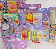new POOH EASTER TOY GIFT BASKET OUTDOOR TOYS play set PLUSH EEYORE DOLL GAME