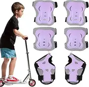 Kids Bike Protective Gear, Skating Protective Gear - Flexible Adjustable Secure Breathable Youth Equipment for Girls Cycling Skating Scooter Rollerblading